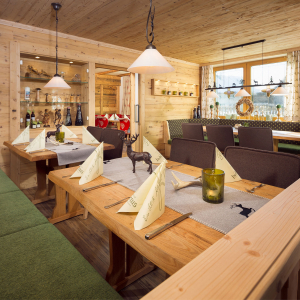 Die Innenansicht des Landgasthofes Hubertus in Apfeltrang.